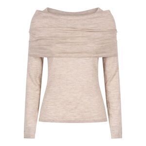 Max Mara Women Lightweight Cashmere Sweater With Removable Wrap Detail